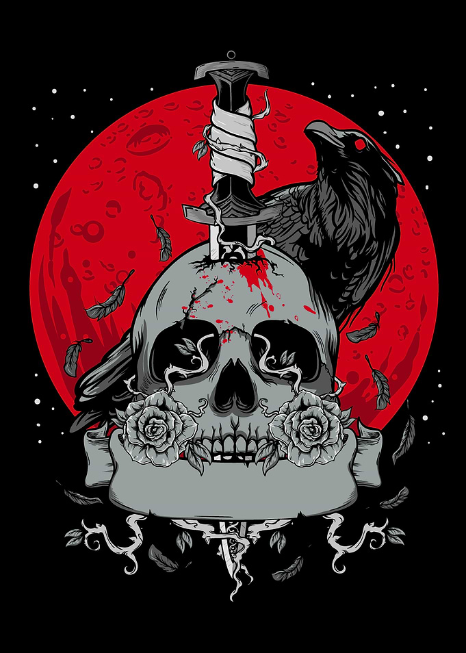 Crow Skull Raven Death