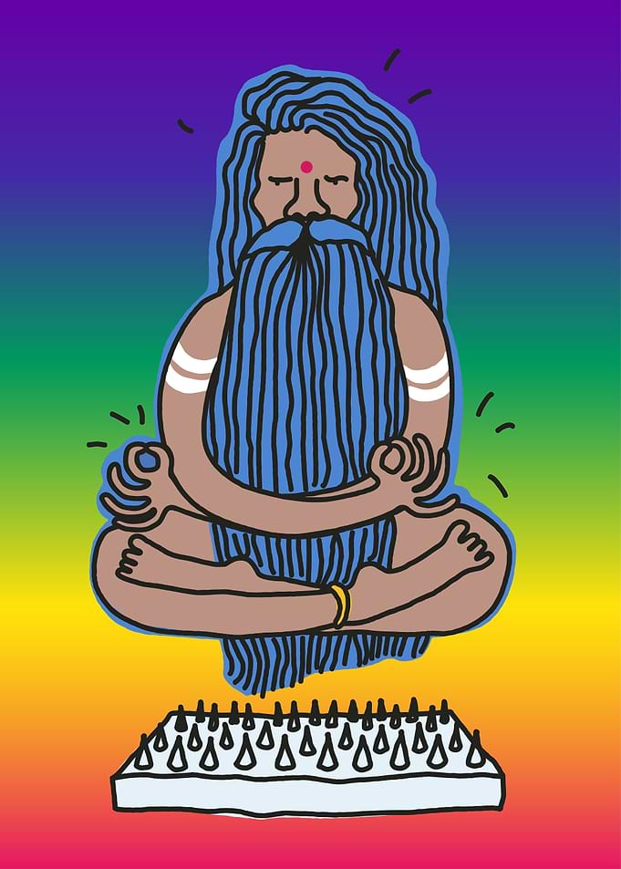 Cartoon Yoga Guru