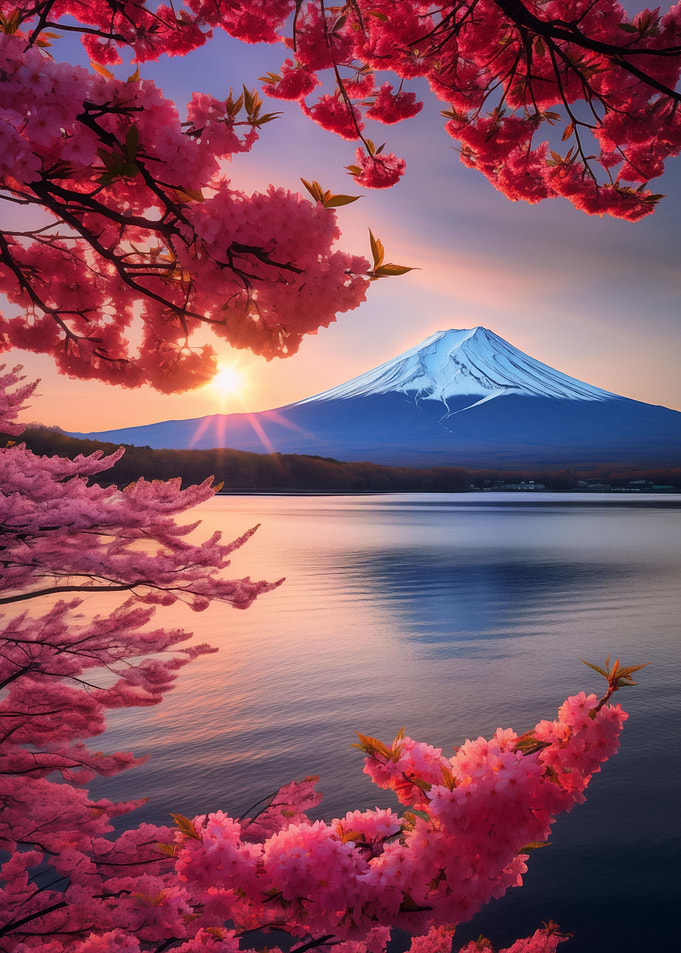 Cherry Blossom Fuji Japan
