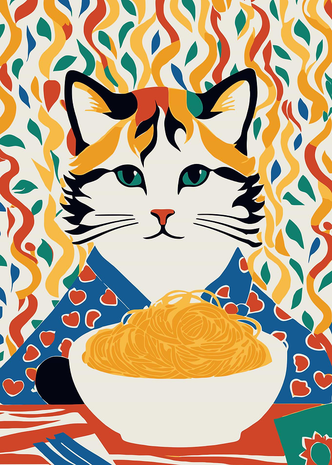 Cat Ramen Lover Poster