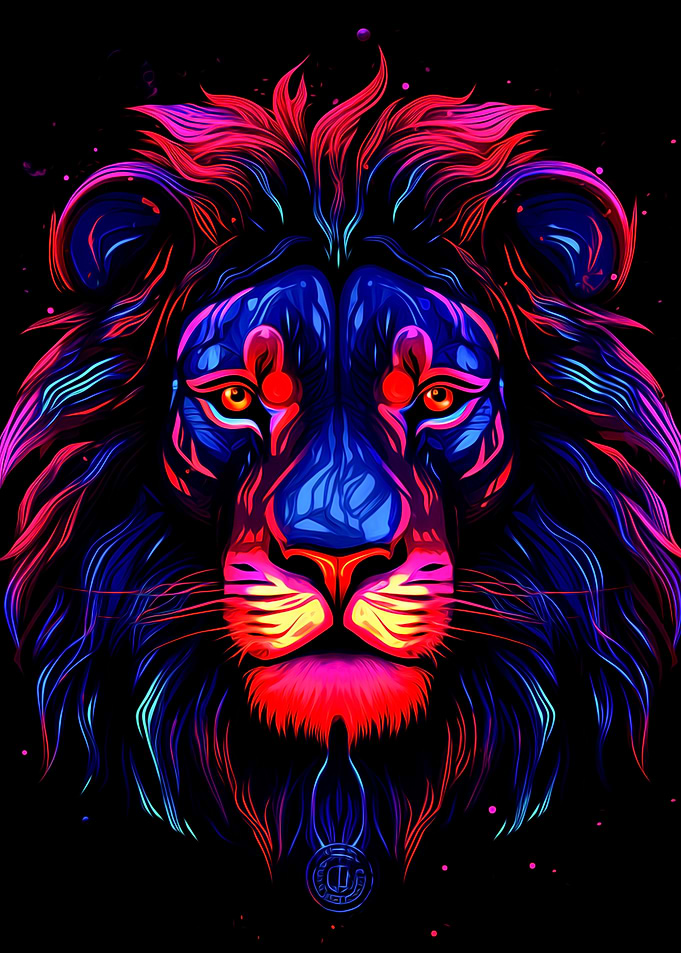 Colorful Lion