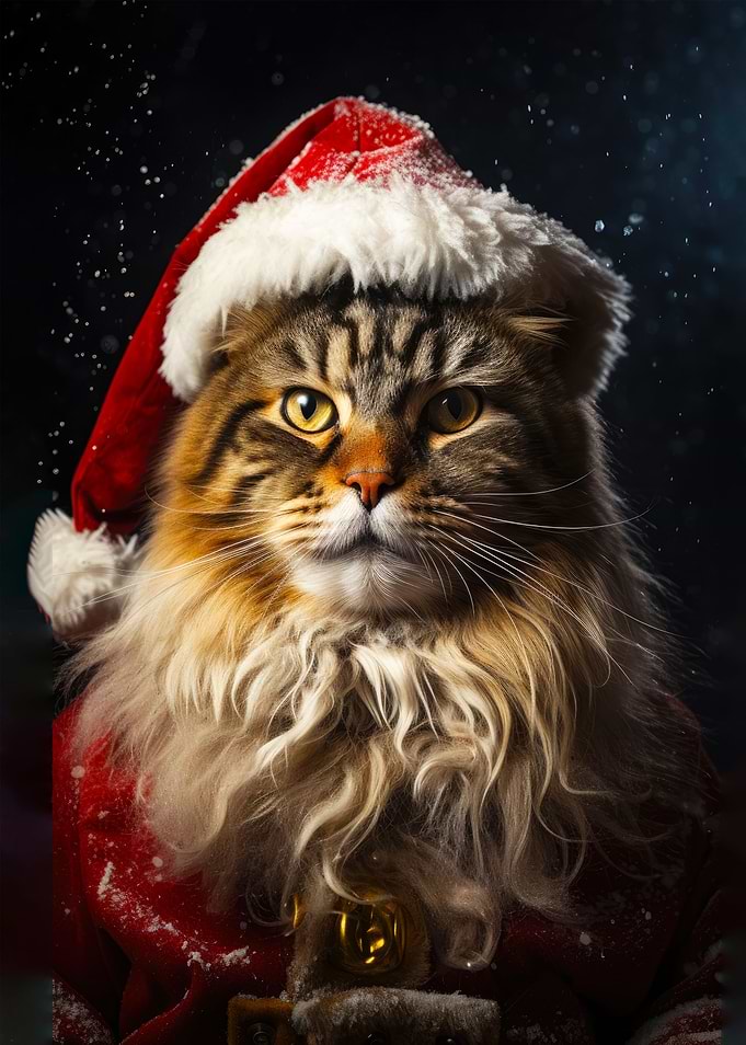 Christmas Santa Cat