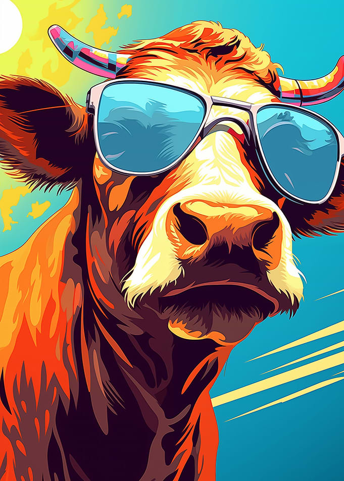 Cow With Sunglasses