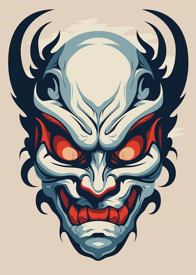 Yokai Oni Japanese Mask