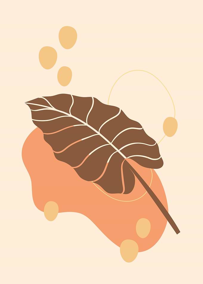 Tropical Boho Leaf Left