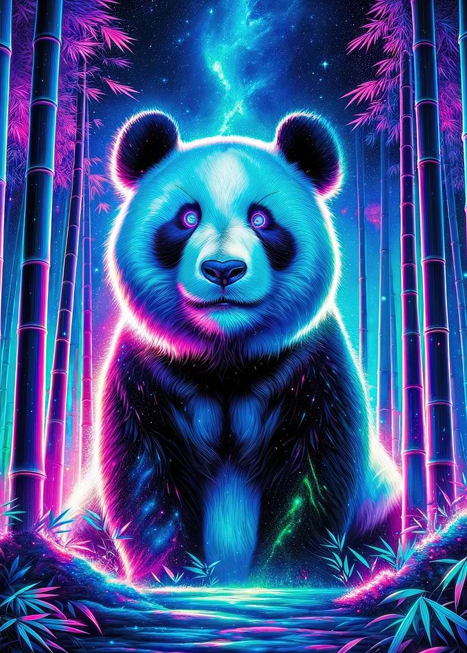 Magical Neon Panda 01