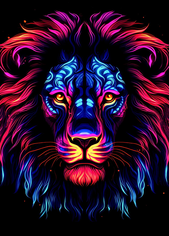Colorful Lion
