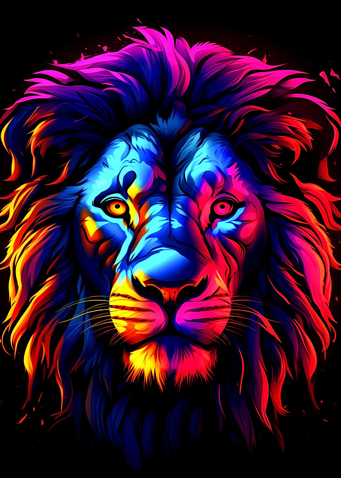 Colorful Lion