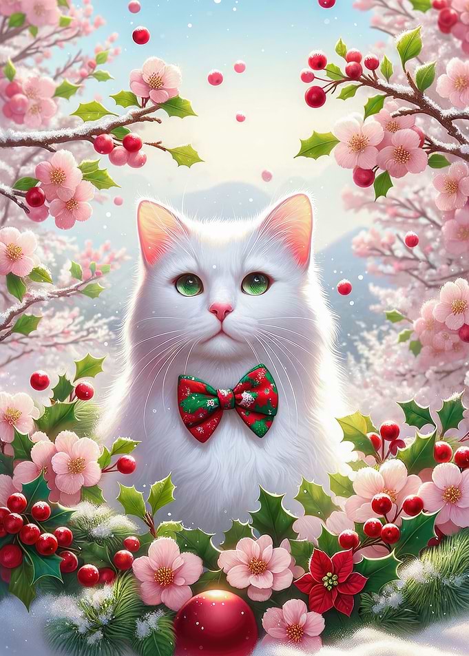 Festive Cat 01 Spring