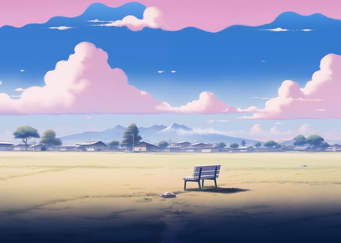 Lonely Countryside Bench