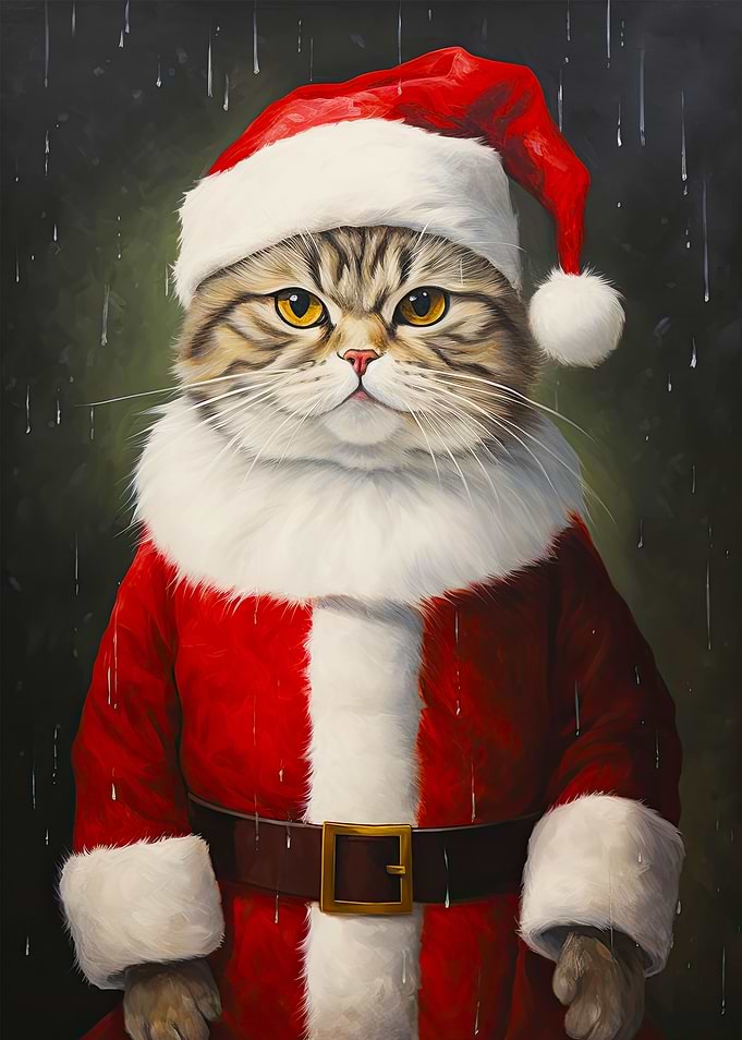 Christmas Santa Cat