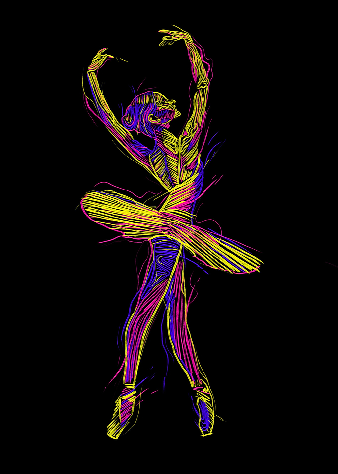 ballerina line art