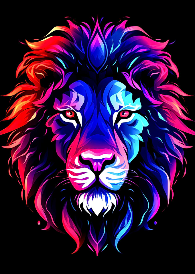 Colorful Lion
