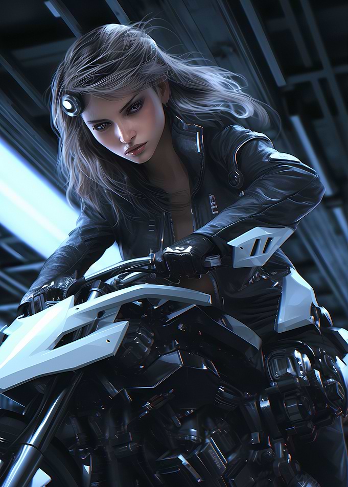 futuristic anime girl