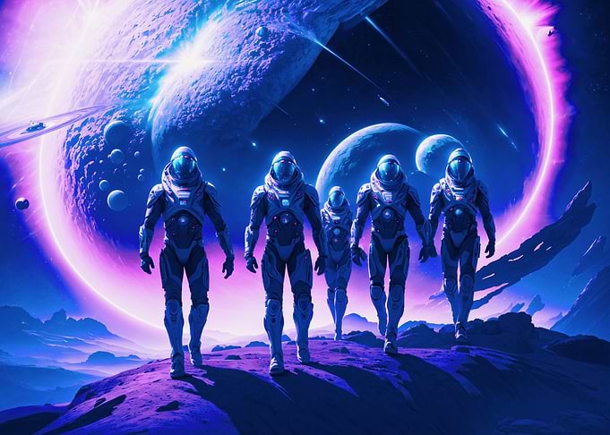 Astronaut Cyberpunk
