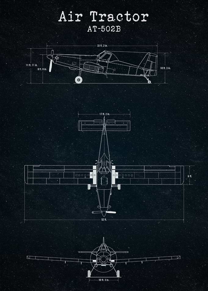 AT 502 B aircraft blueprin