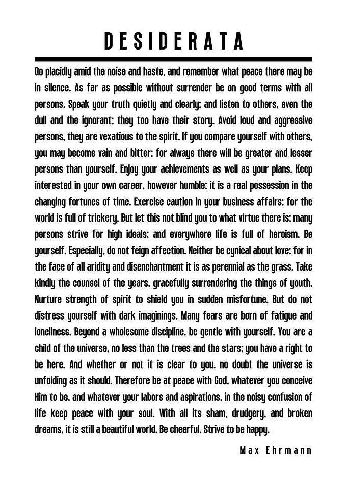Desiderata