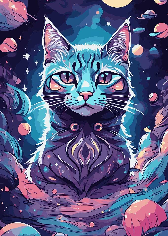 Cat in a Fantasy Galaxy 6