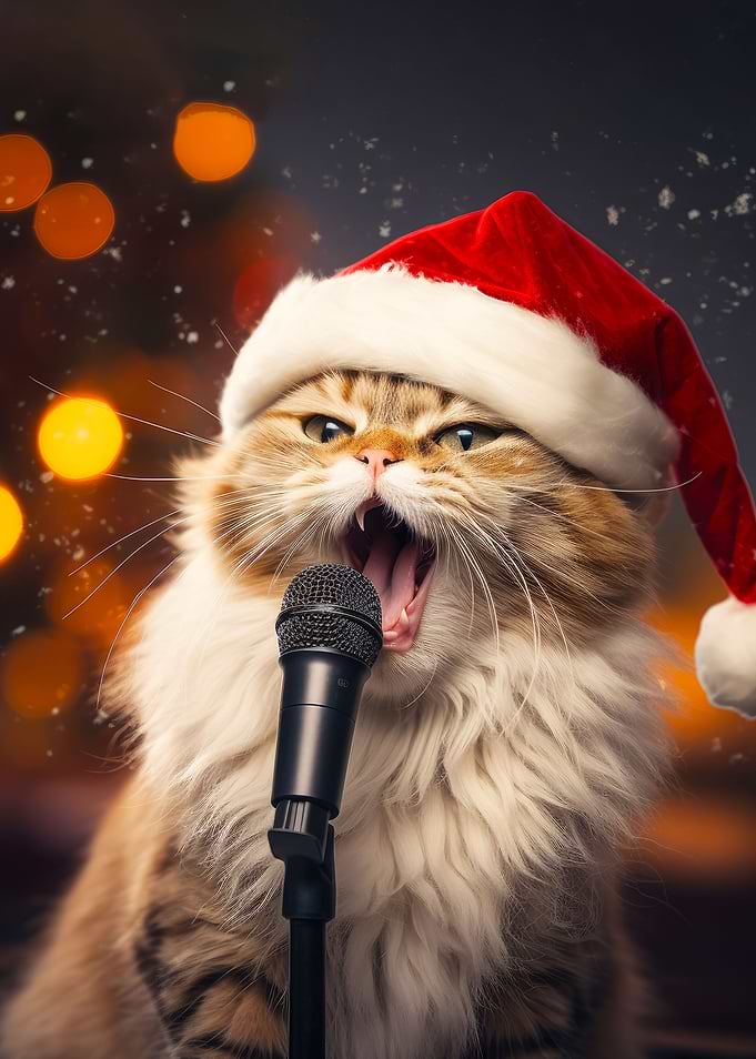 Christmas Santa Cat