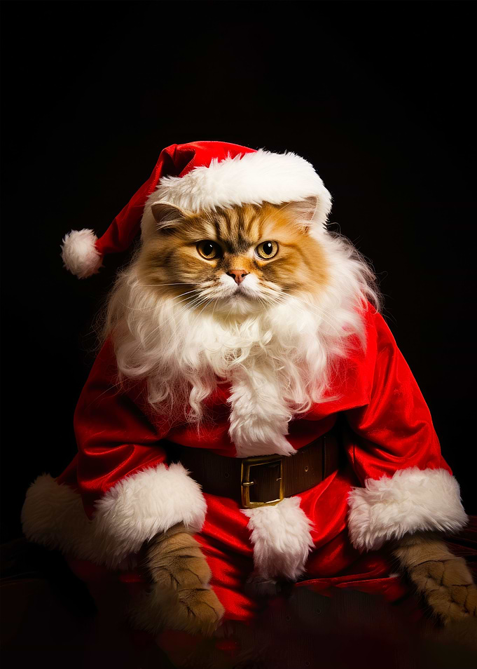 Christmas Santa Cat