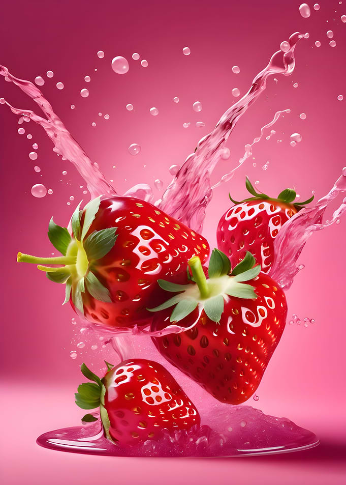 strawberry kitchen art