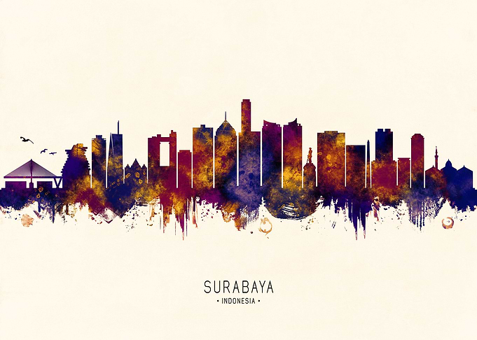 Surabaya Indonesia Skyline