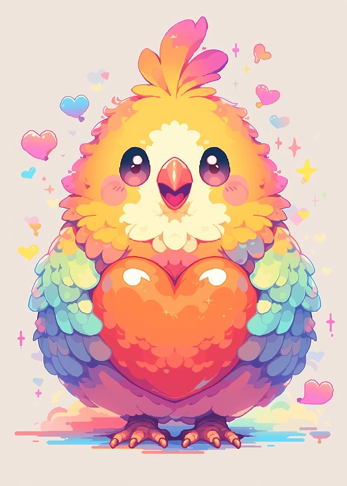 Cute Pixel Parrot