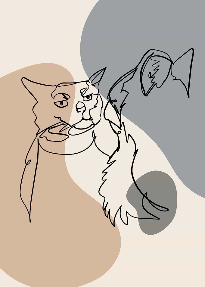 cat meme one line