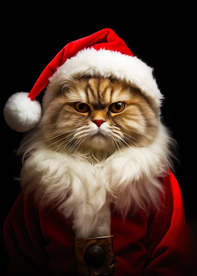 Christmas Santa Cat