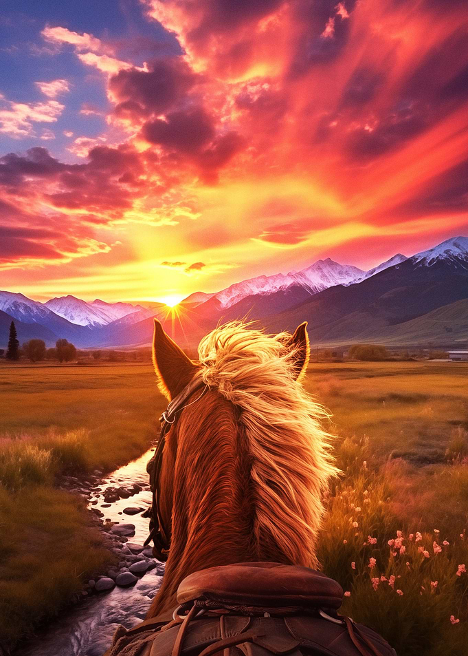 Horseback Sunset