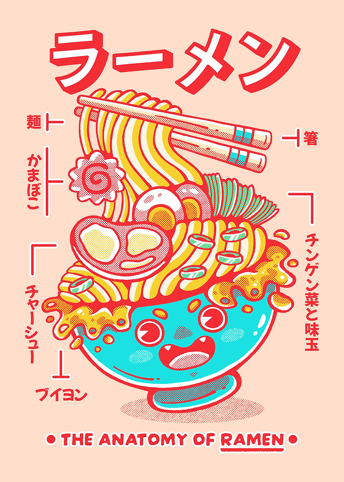 RAMEN ANATOMY red