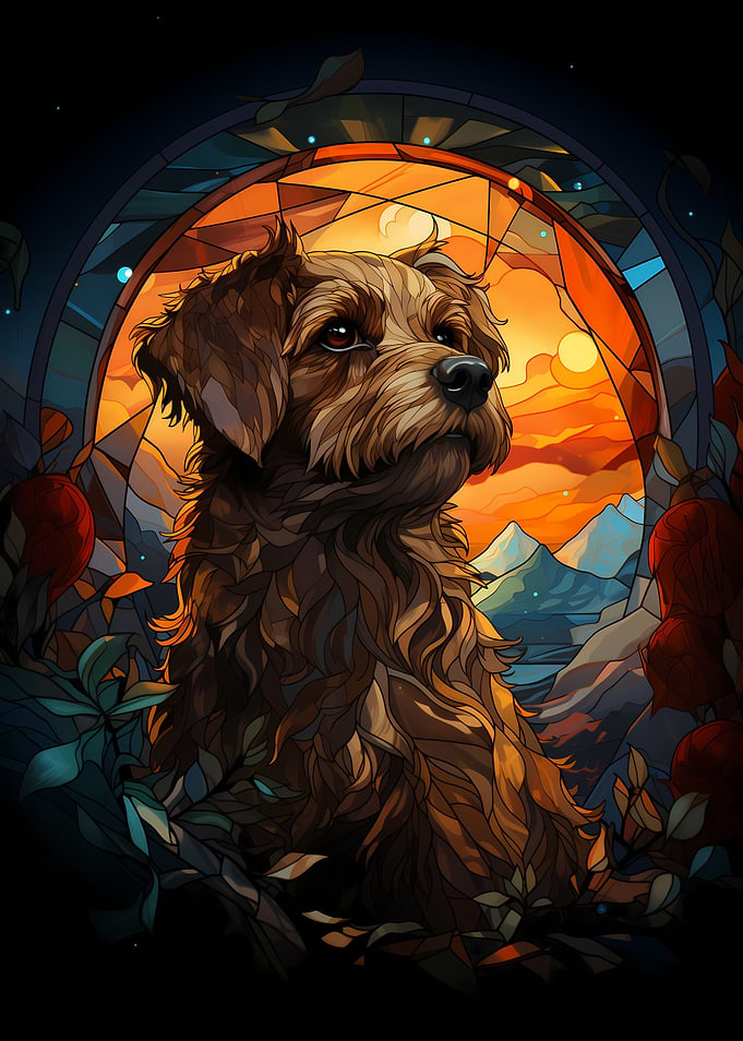 Dog Abstract Poster