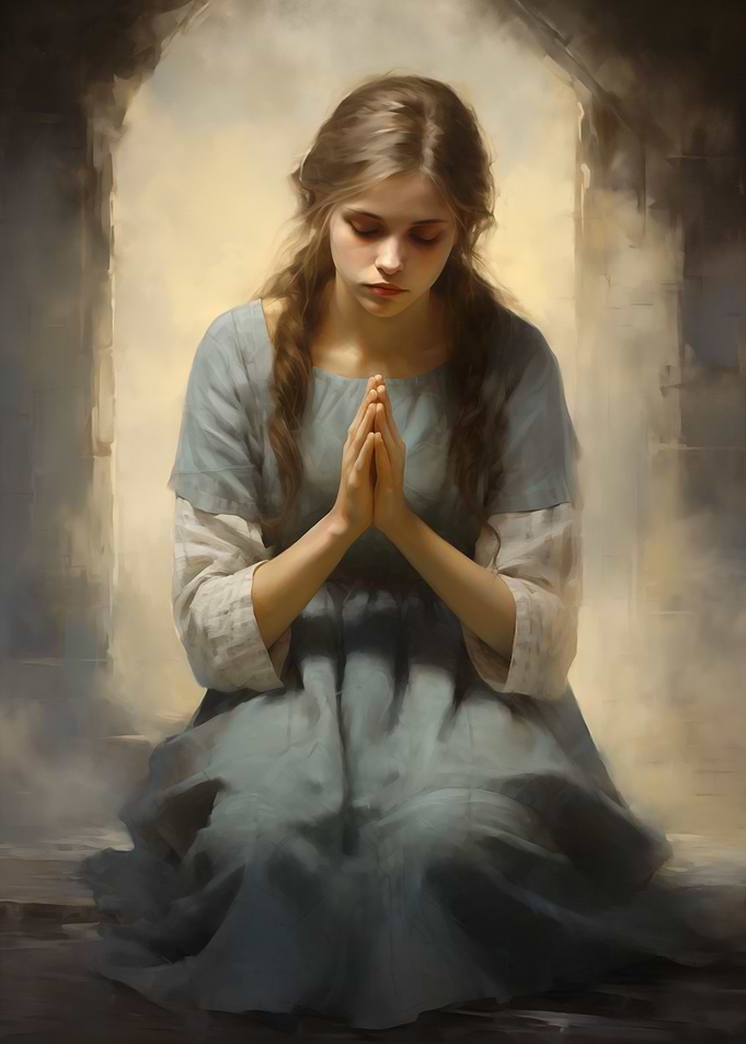 Christian Girl Praying