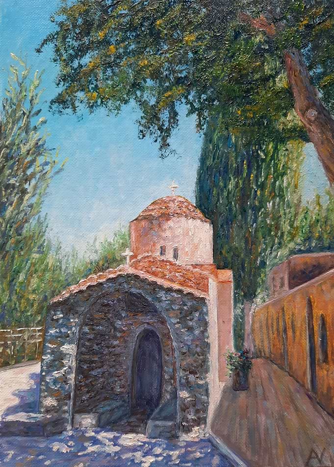Church in Rhodes mountains