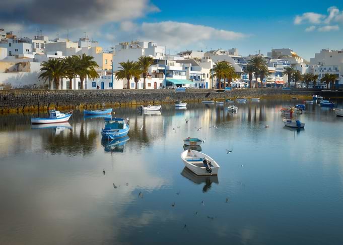 Colorful Arrecife lagoon