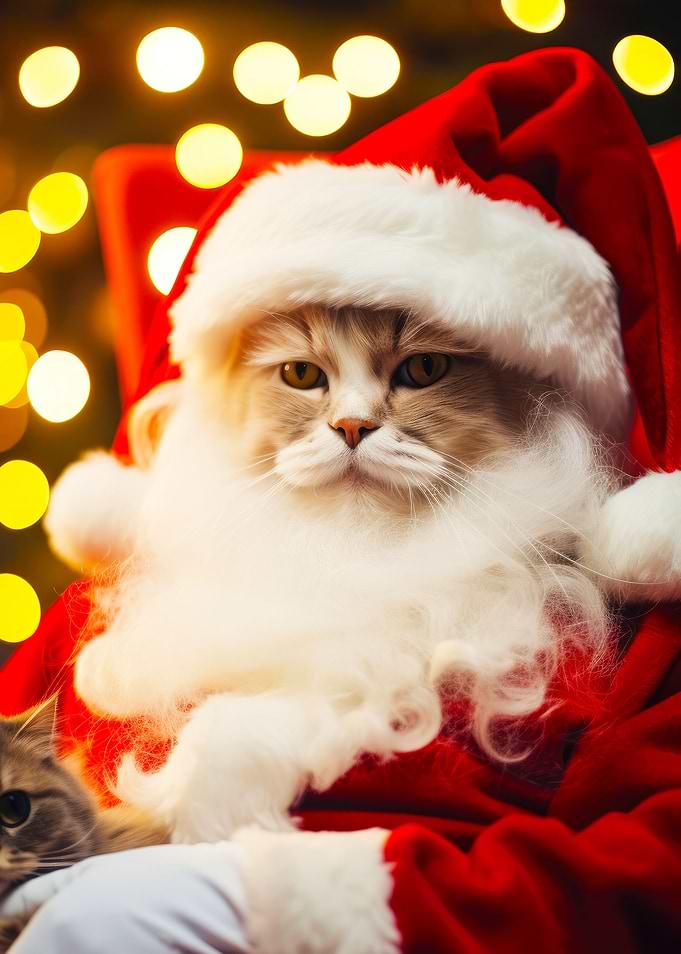 Christmas Santa Cat