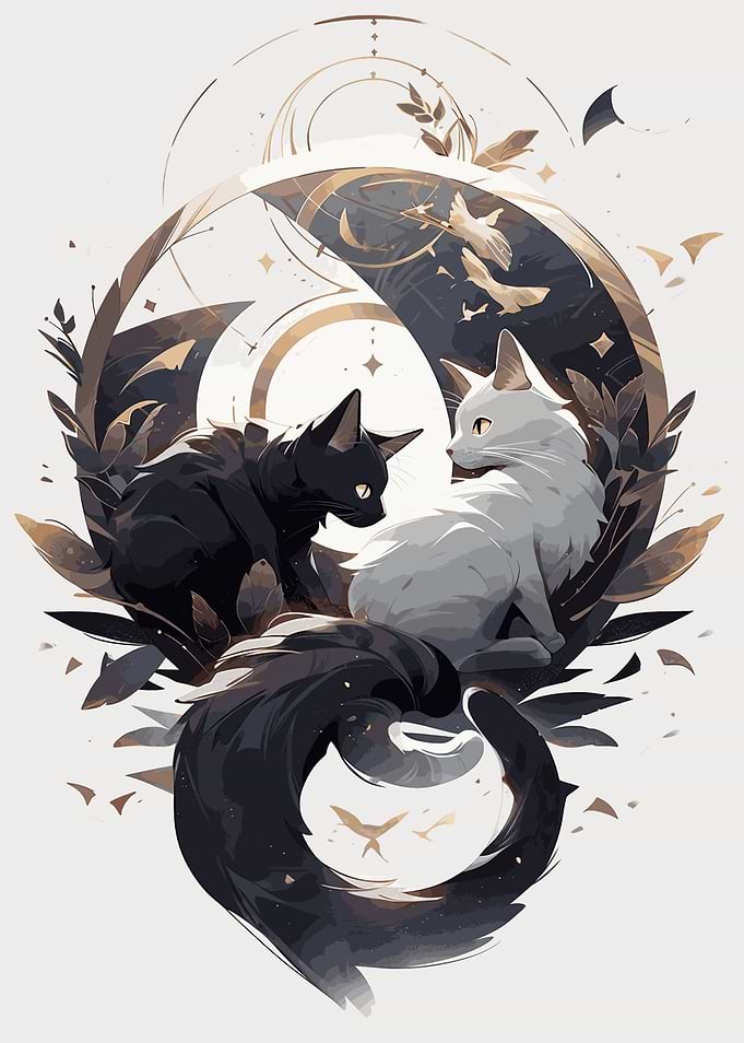 Mystic Felines Embrace