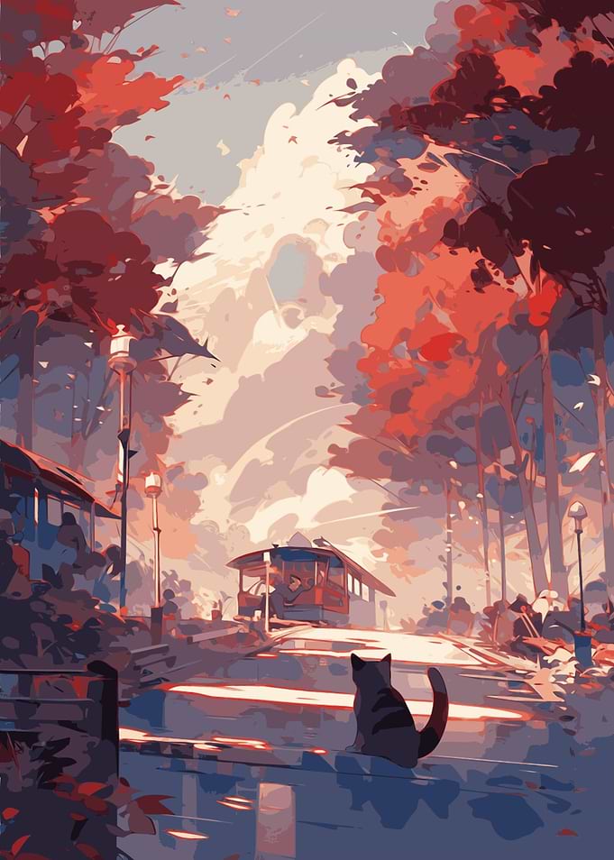 Fall Feline Grace