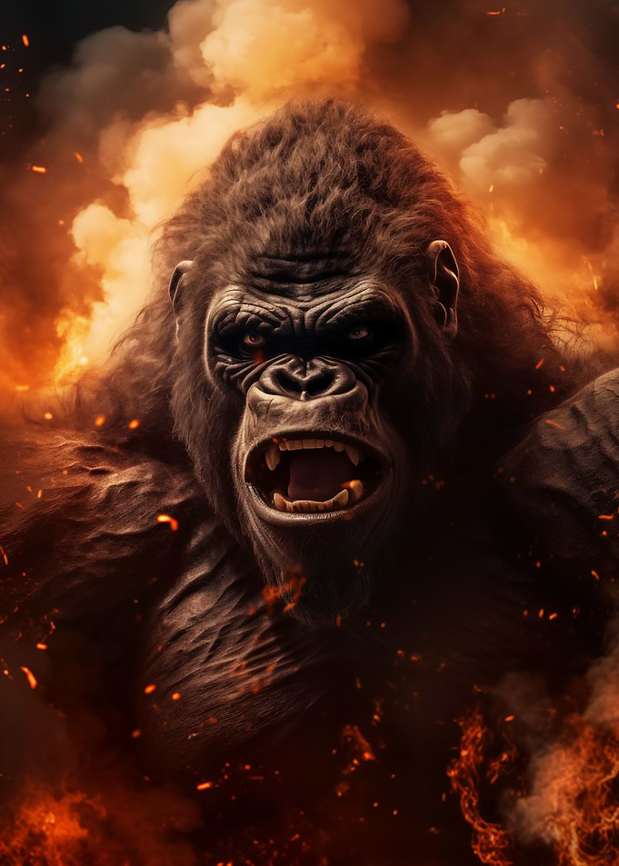 Furious Gorilla Fire Flame