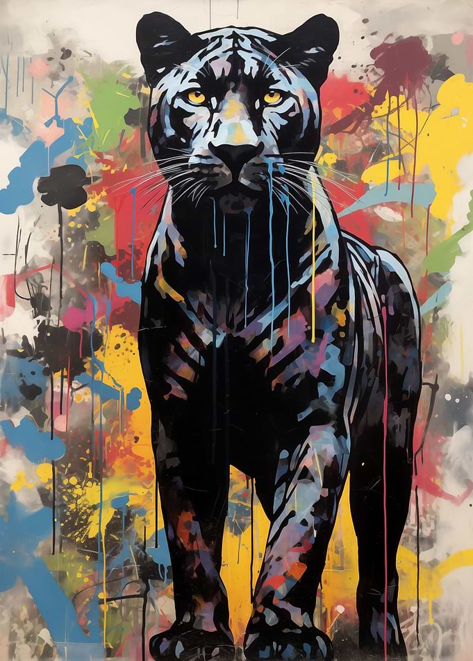 Black Panther Banksy Style