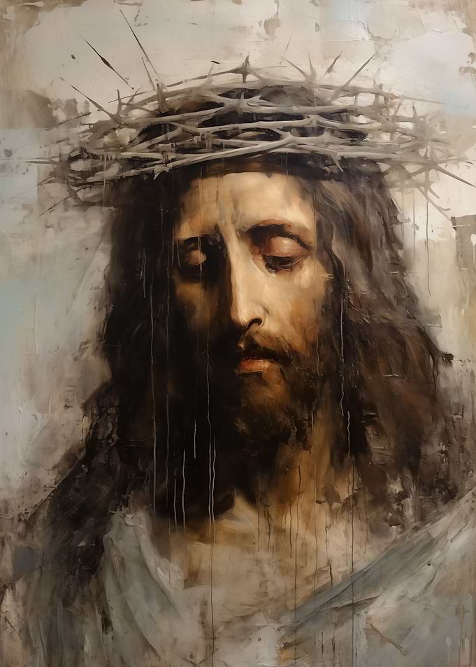 Vintage Painting of Jesus