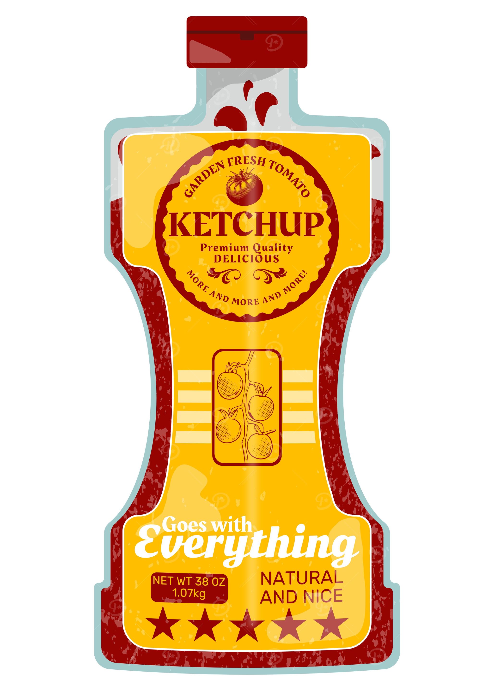 Vector Ketchup Bottle