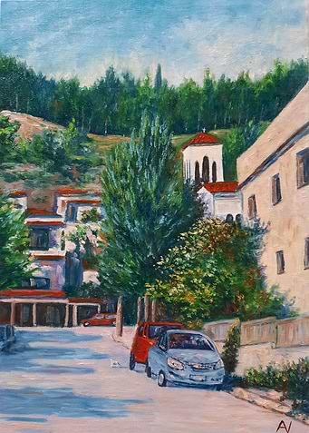 Modern street in Serres