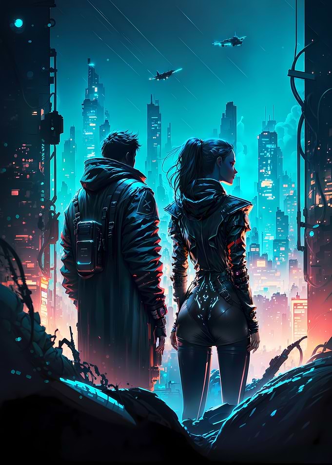 Techno Couple Future City