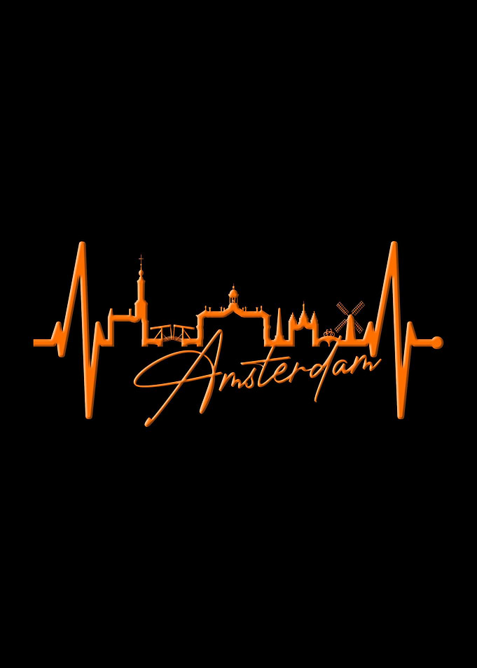 Amsterdam Skyline Heart