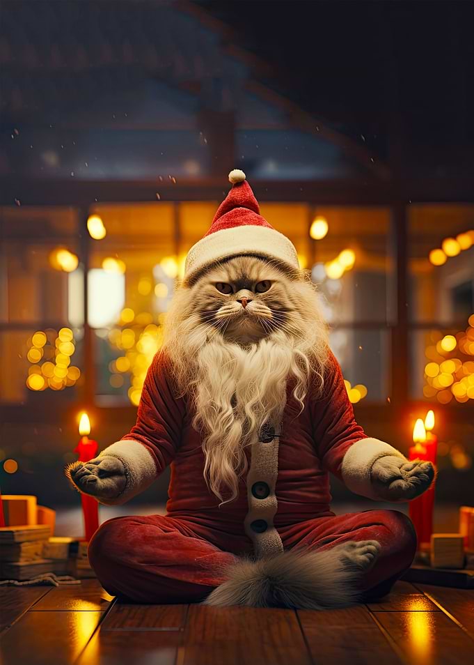 Christmas Santa Cat