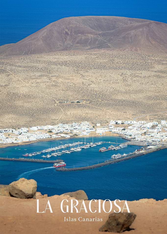 Port and volcano