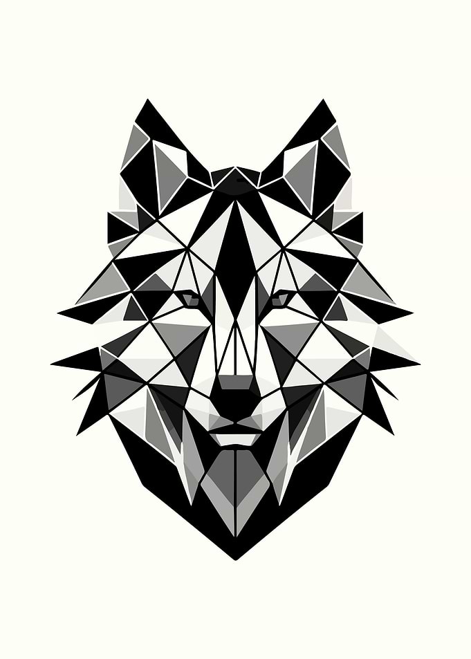 Wolf Low Poly Style