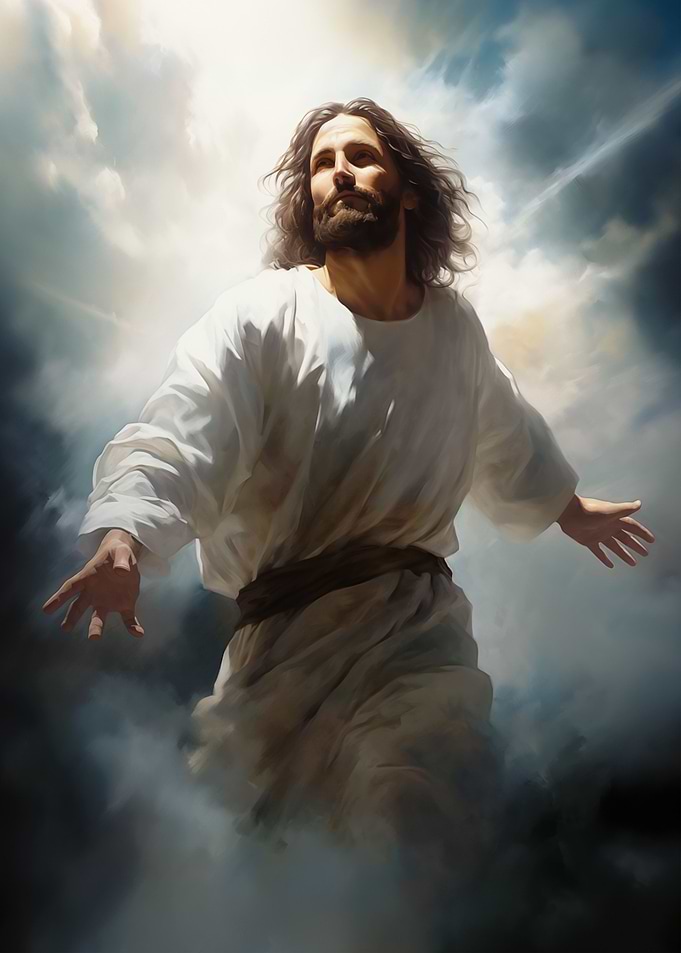 Vintage painting of Jesus
