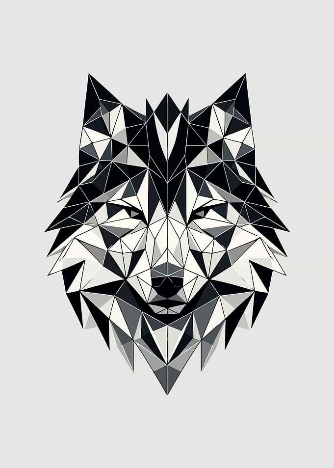 Wolf Low Poly Style
